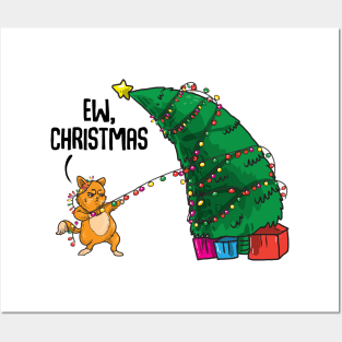 Cats Hate Christmas. Funny Ugly Christmas Sweatshirt. Posters and Art